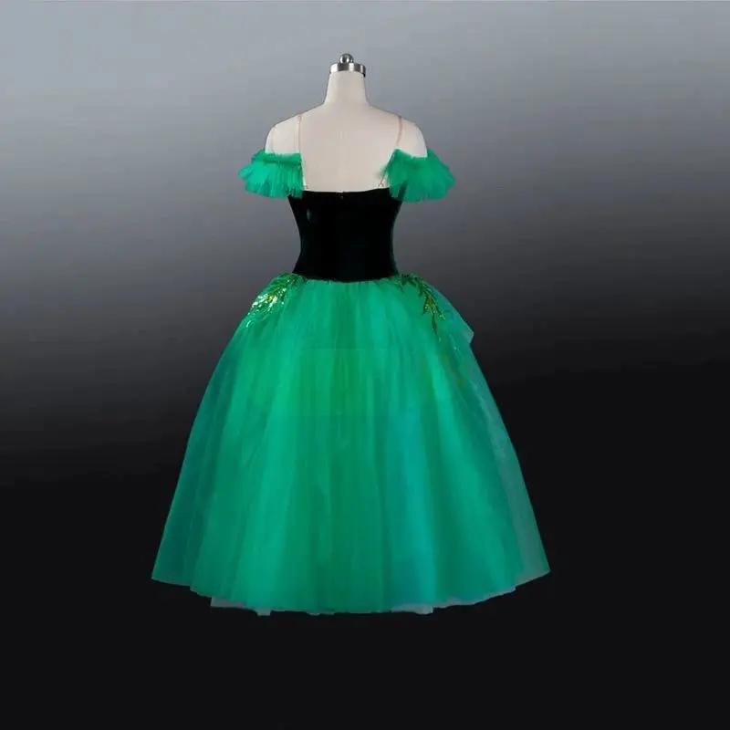 Vestido verde de bailarina da bela adormecida, vestido pompadour, vestido de fada personalizado