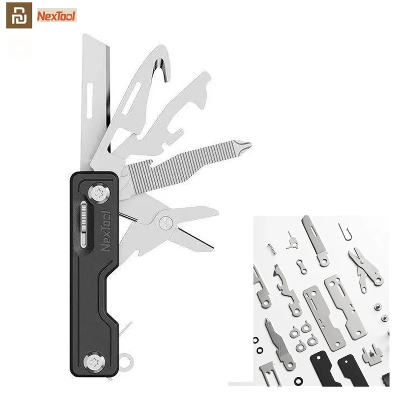Youpin Nextool-سكين متعدد الوظائف ، أداة البقاء على قيد الحياة في الهواء الطلق ، حامل الهاتف المحمول ، فاتح العلب ، طي الحياة المنزلية ، كماشة سكين صغيرة