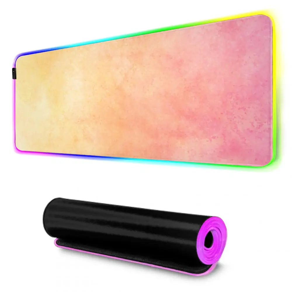 art color painting Mouse Pad Gamer Rgb Desk Mat Back Light Led Mousepad Setup Gaming Accessories Deskmat Big Mousepad Backlight