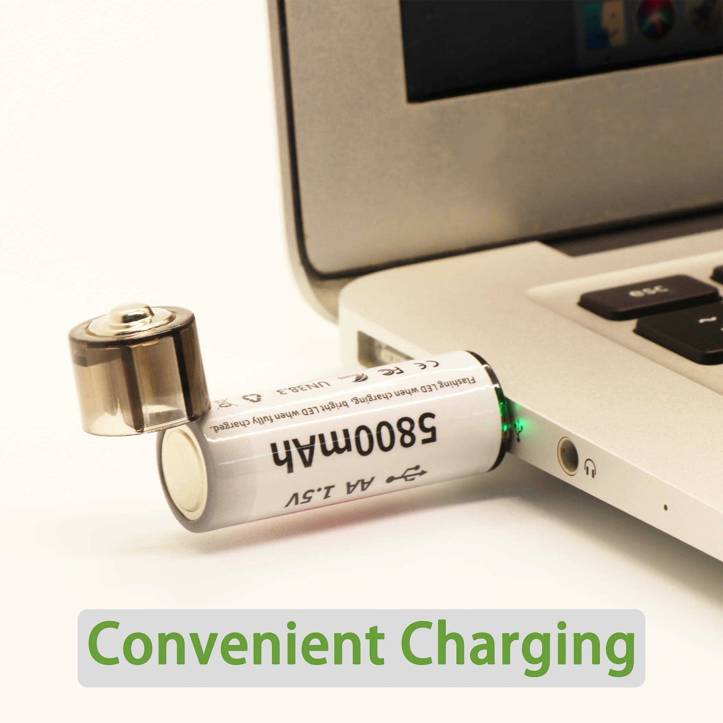 1.5V AA 1500mWh USB Lithium Rechargeable Battery High Capacity Fast Charging Li-ion Batteries USB Port for remote control mouse