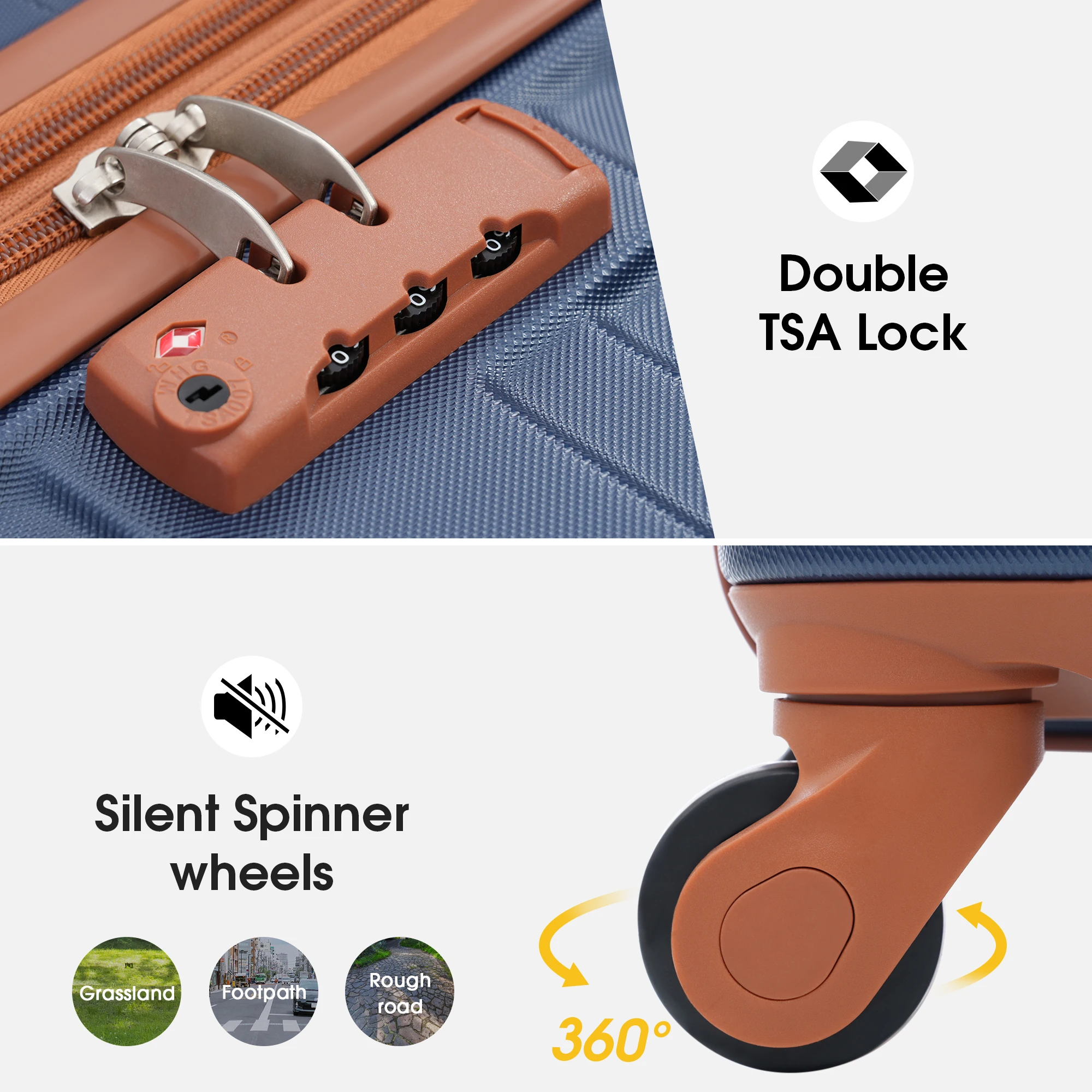 Zhuishu hardside spinner gepäck koffer set mit tsa lock erweiterbarer leichter koffer 20 "24" 28 "tragbare reisetaschen set