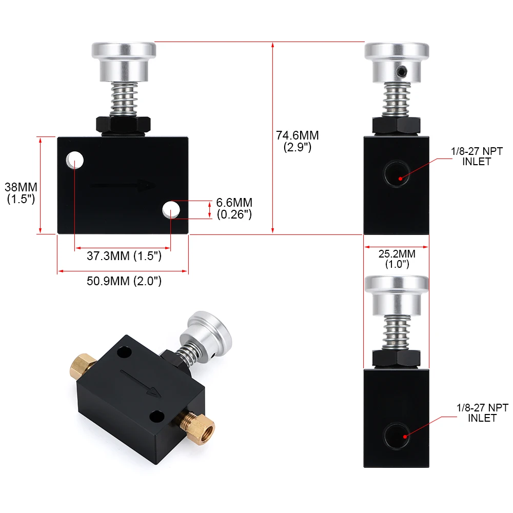 LZONE - New brake lock line lock hydraulic brake park lock pressure holder for Disc Drum JR3317BK