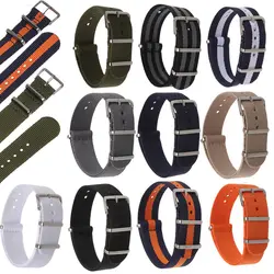 18 20 22 mm Durable Women Man Adjustable Watch Strap Loop Watchband Replacement Nylon Weaving Bracelet