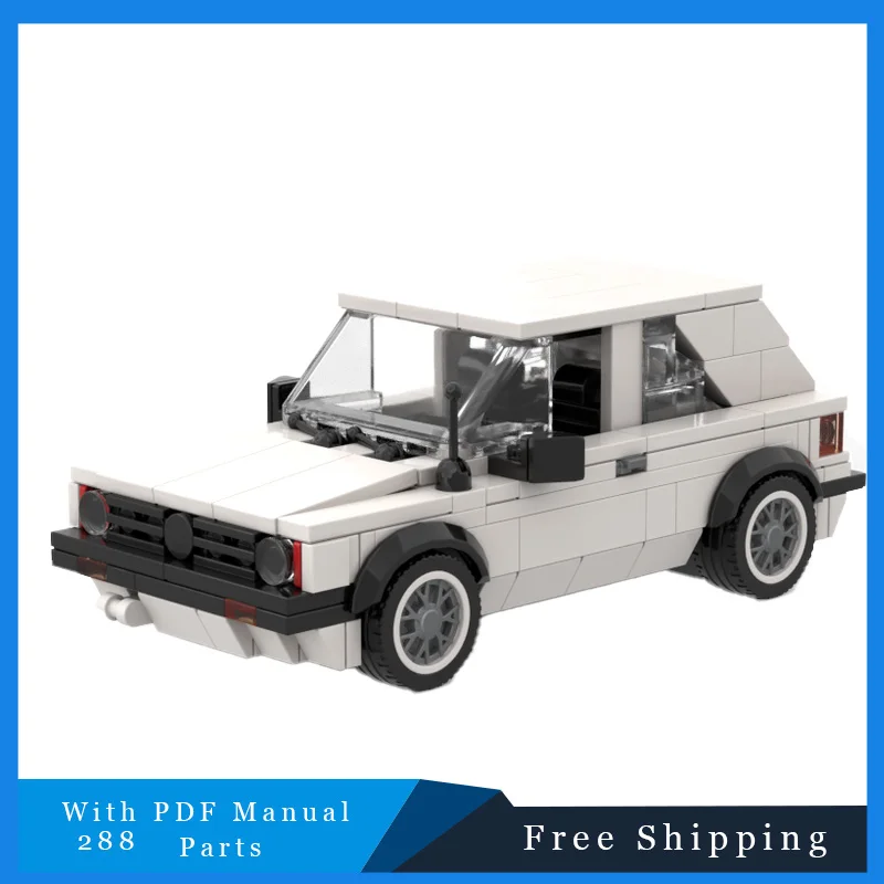 

288 PCS White High-Speed Car Technology Building Blocks DIY Assemble Bricks Traffic Educational Creative Display Toy Adult Gift