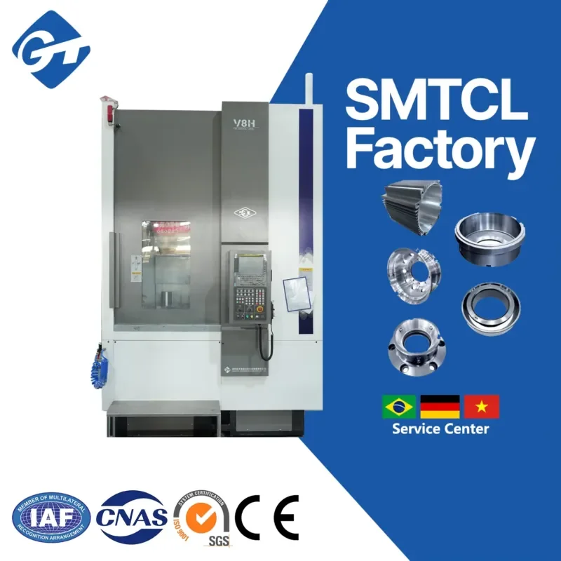 Torno Vertical CNC SMTCL V8H, Máquina de Reparación de Ruedas con Torno Vertical CNC