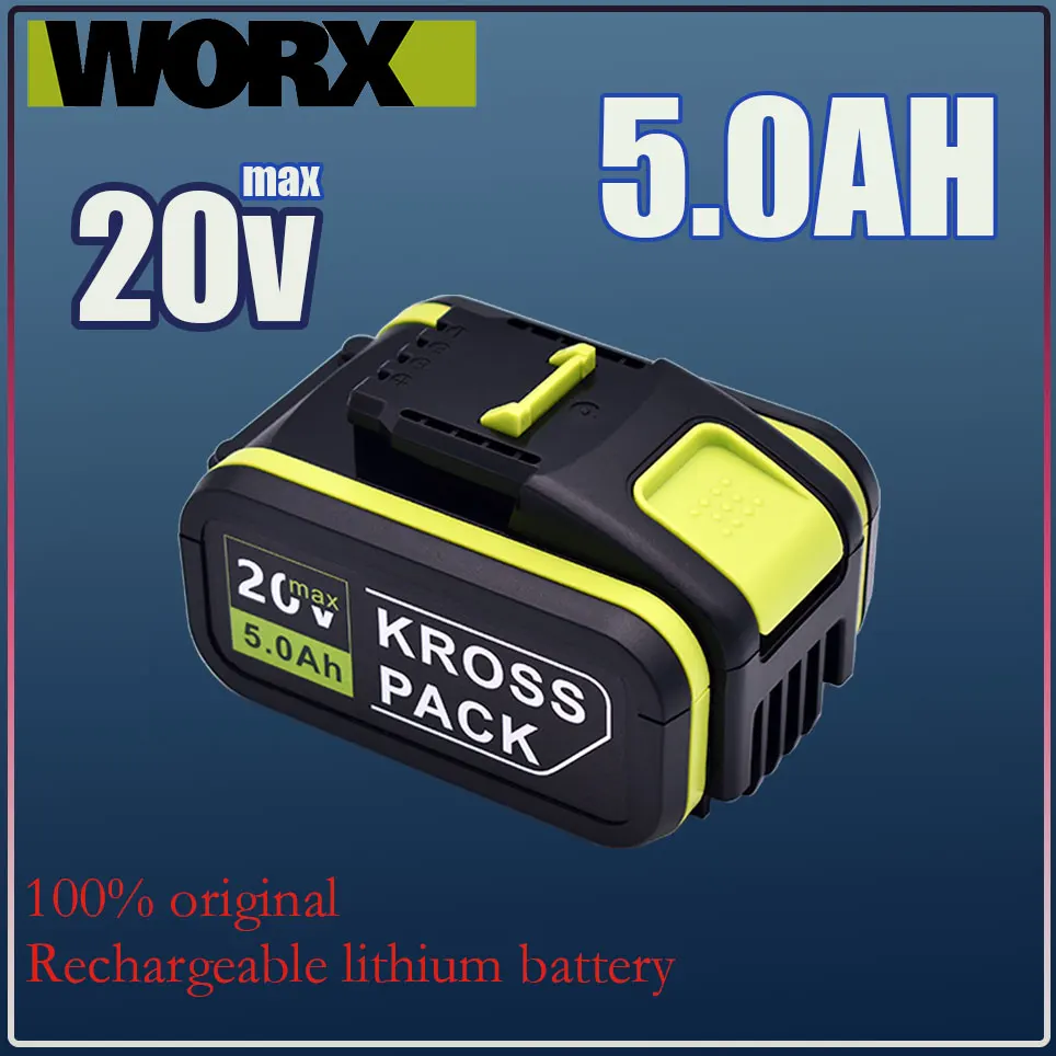 

Original For Worx 20V 5000mAh Battery Li-ion Battery WA3553 WA3551 WX176 WA3572 WA3553 WX390 WA3551 WX178 WU268 Drill Battery