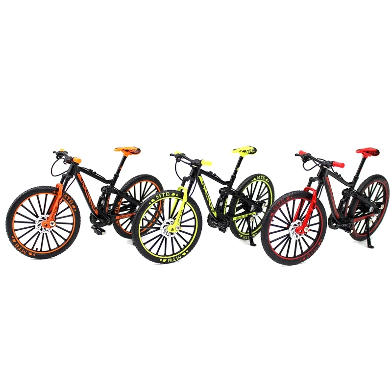 Mini modèle de vélo en alliage moulé sous pression, vélo de montagne à doigt, vélo de descente, jouets à collectionner pour adultes et enfants, 1:10