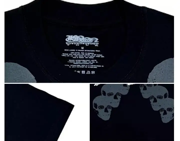 New Men KEN CARSON Xperiment Skull Tour Merch T Shirts T-Shirt Hip Hop Skateboard Street Cotton T-Shirts Tee Top US size E02