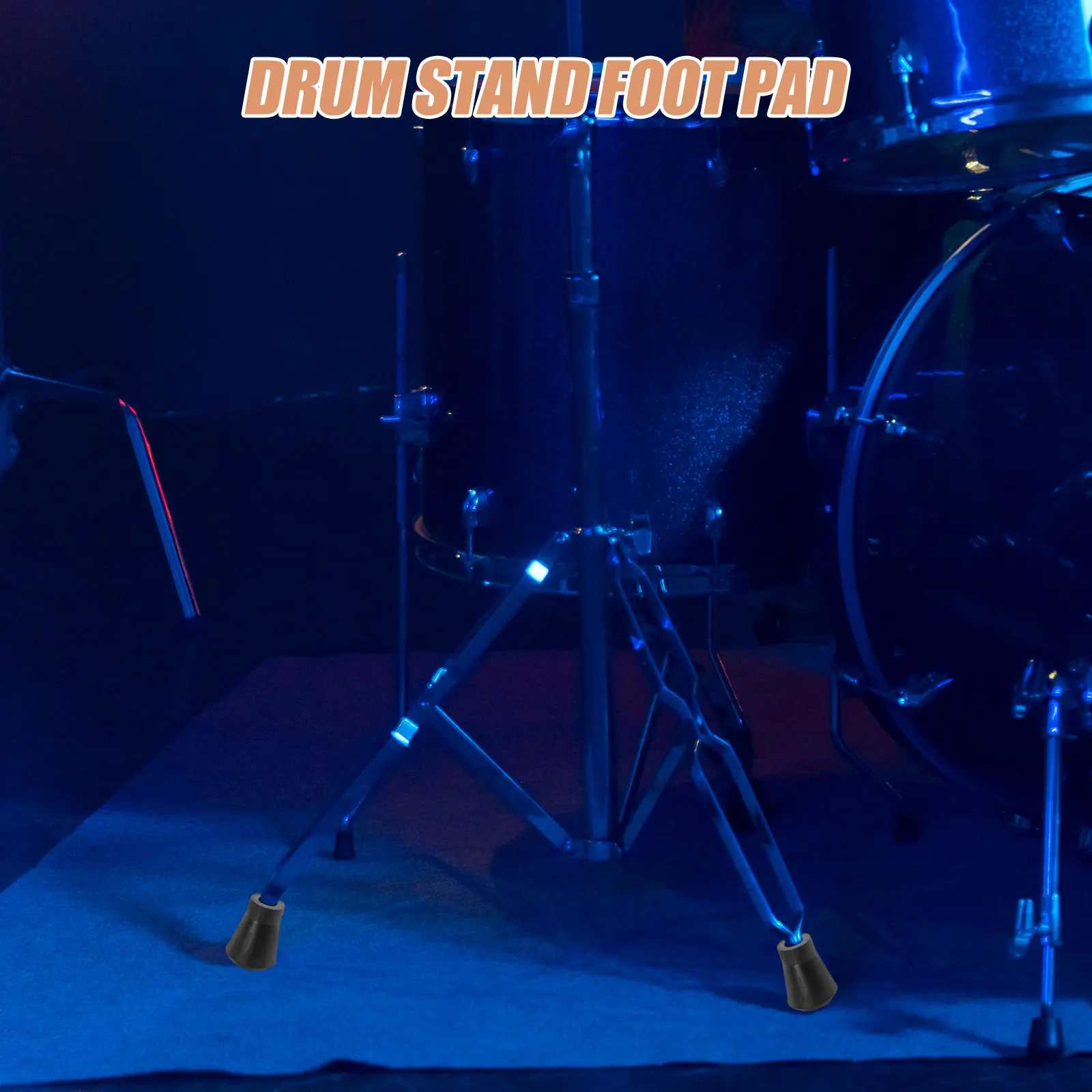 

Drum Stand Accessories Plastic Sleeve of Legs along with Pad Feet Black Anti-slip Mat
