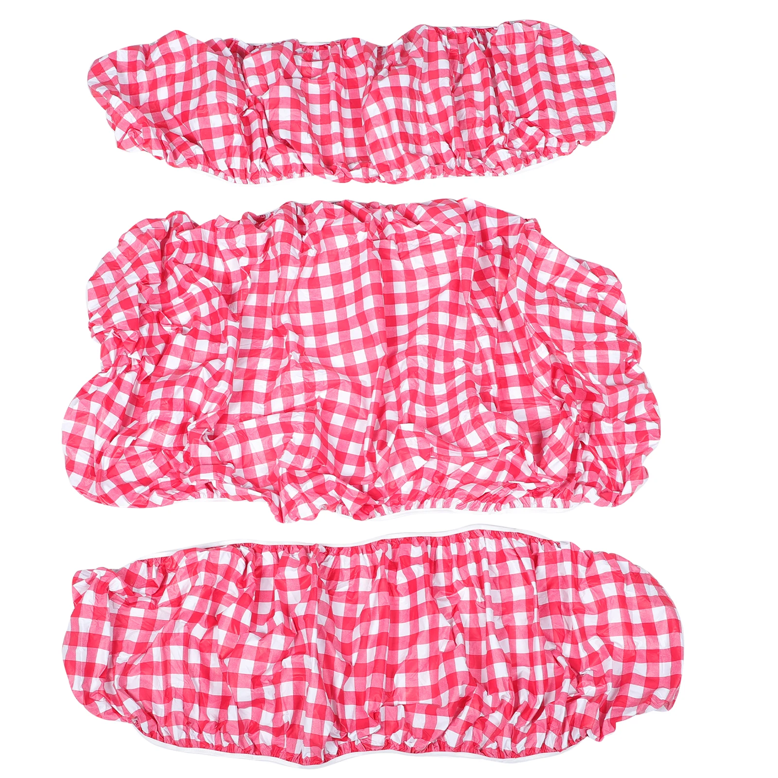 

Fitted Picnic Tablecloth Set Elastic Bench Covers Durable Flannel PVC Waterproof Furniture Protector for Home Office Hotel Mall