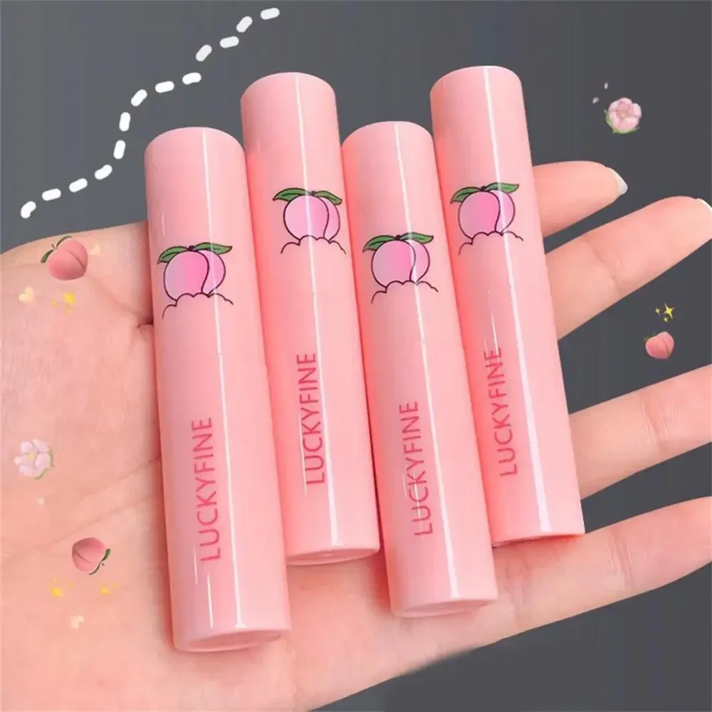 Natural Peach Lip Balm Temperature Change Color Lipstick Moisturizing Hydrates Long-lasting Lip Care Tools Make Up Cosmetics