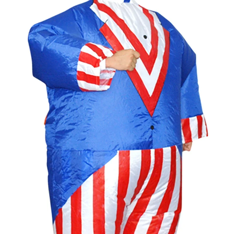 Japanese Samurai Fancy Clown Costume  Inflatable Costume Fancy Clothing Dressed Ball Costume Props Uncle Sam