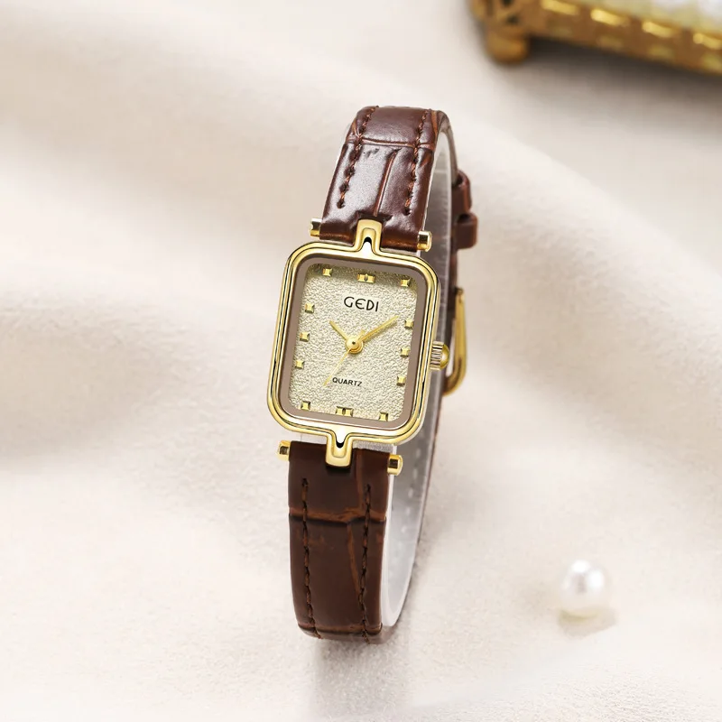 New pointer light luxury leather decorative women's waterproof quartz watch