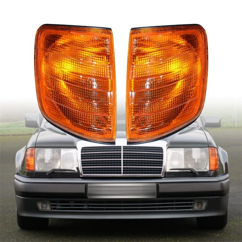 

2pcs For Mercedes W124 E Class E320 E500 1985-1995 White Turn Signal Corner Light Lens Car Accessories Led Lights