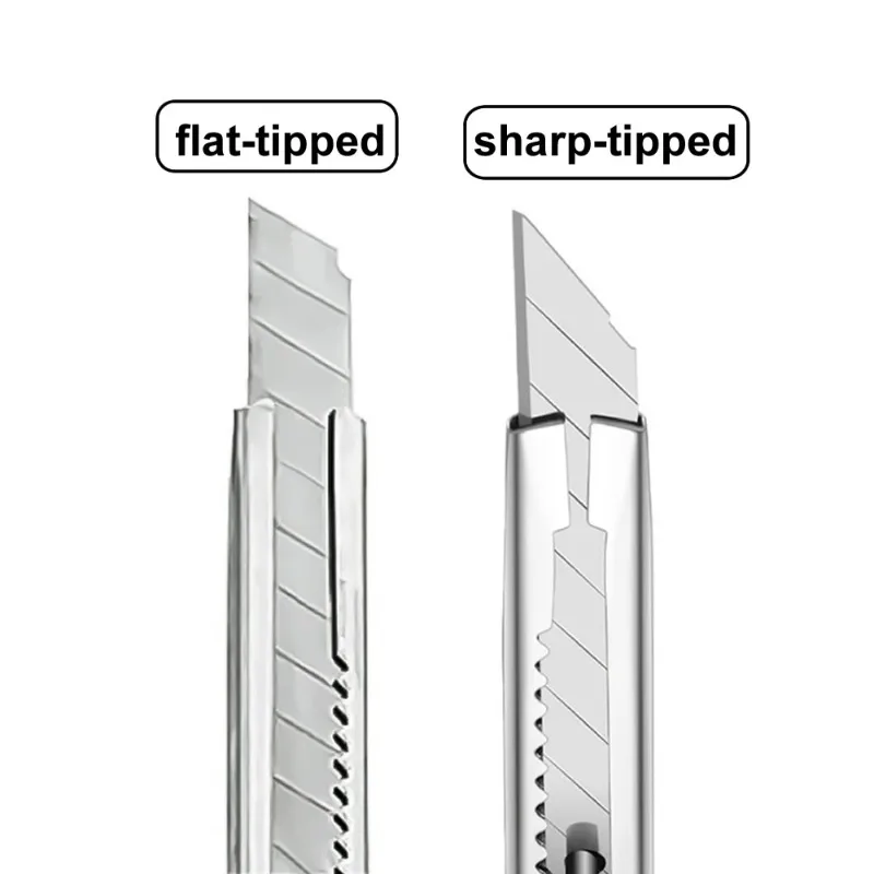 10Pcs Stainless Steel Utility Knife Set - Non-Slip Blades Box Cutter & Paper Cut Tool Kit for Unboxing, Crafting,and General DIY