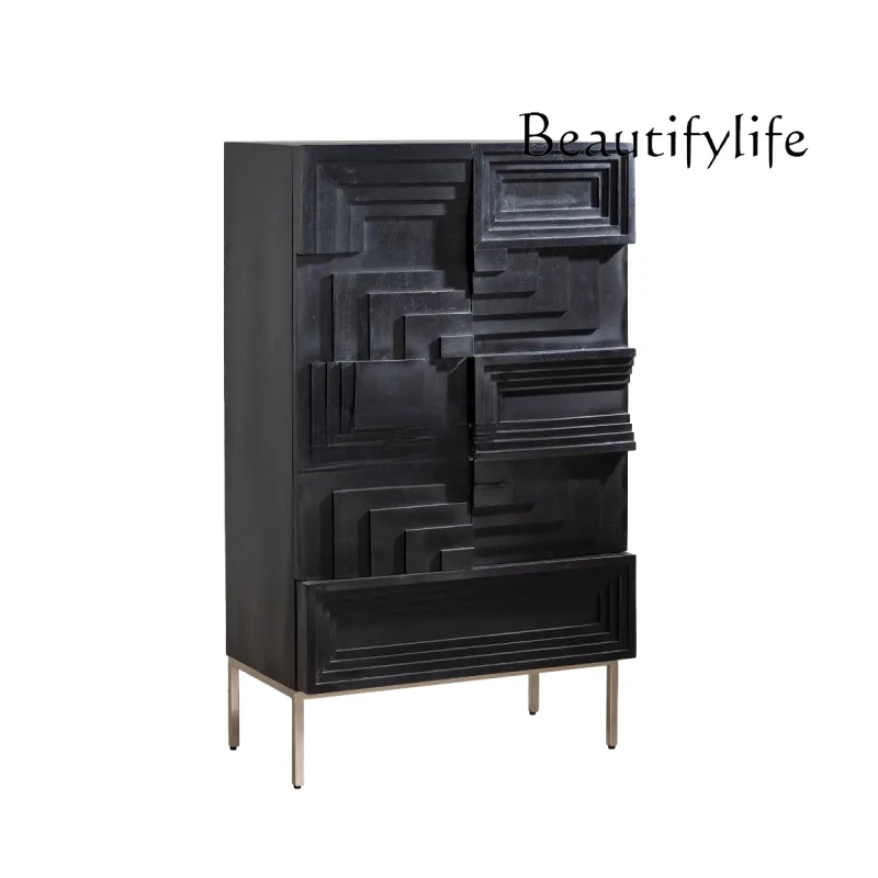

French medieval side cabinet Living room medieval style locker