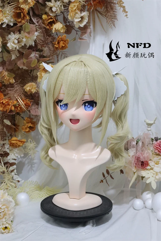 (NFD-47-7)Customize Full Head With Lock Crossdress Doll  Female/Girl Japanese Anime Cartoon Character Kig Cosplay Kigurumi Mask