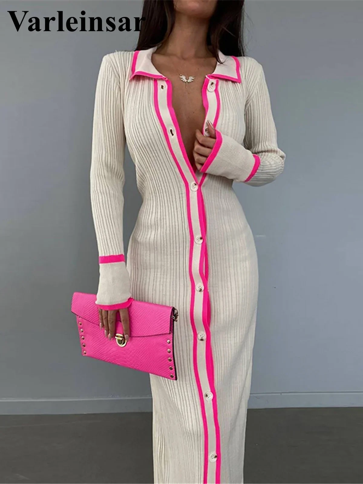 جديد مثير طويلة الأكمام الخامس الرقبة الكروشيه محبوك تونك الشاطئ التستر التستر فستان الشاطئ ملابس الشاطئ بحر الإناث النساء V5055