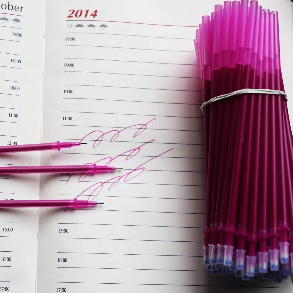 10PCS/Set 0.5mm Colorful Ink Gel Pen Refill Writing Tool Erasable Replacement Refill Writing Stationery Neutral Pen Refill