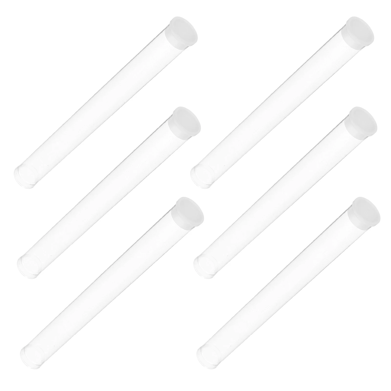

6 Pcs Incense Storage Tubes Containers Burner Stick Holder Transparent Empty Bottles Cap Plastic Sacred Wood