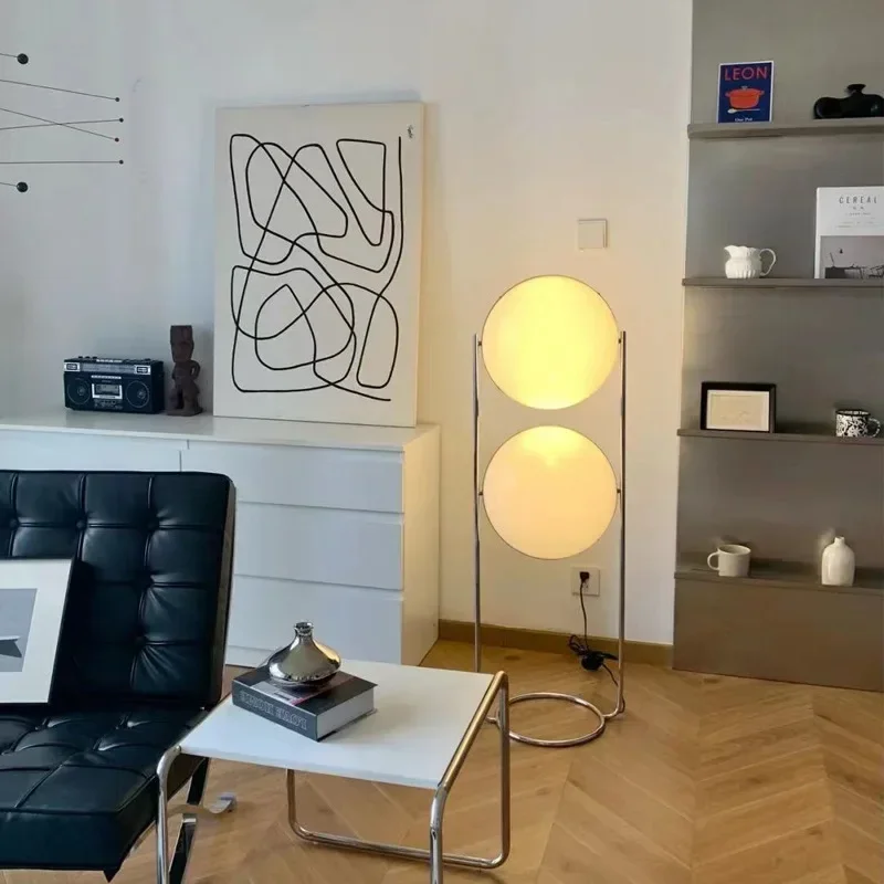 

2025 Creative E27 Desk Lamp LED Metal Chrome Light Living Room Hotel Room White Acrylic Ball Lights Home Art Deco Art Floor Lamp