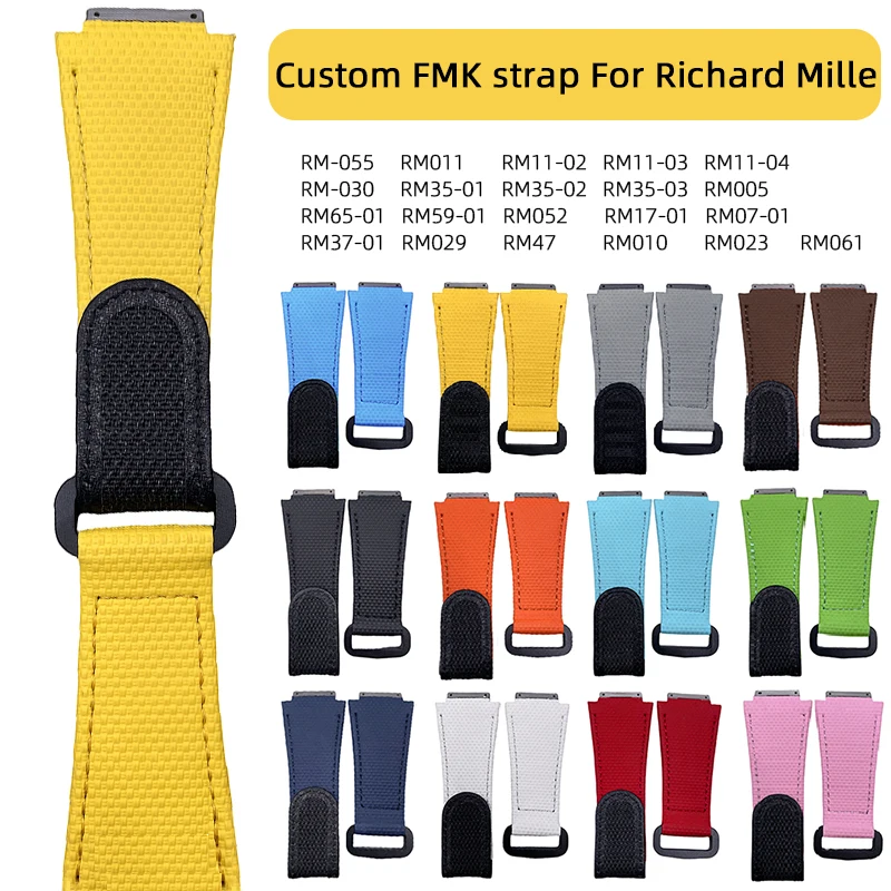 

For RM Series Richard Miller FMK strap Custom RM Strap RM11 RM67 RM055 RM035 RM-052 RM030 rm035-03 RM35 RM030 RM61 005 17-01 029