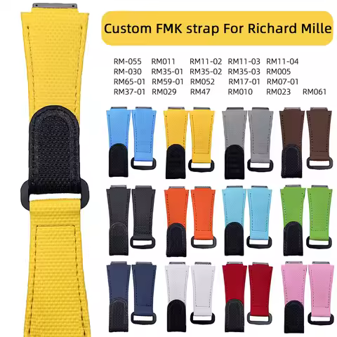 For RM Series Richard Miller FMK strap Custom RM Strap RM11 RM67 RM055 RM035 RM-052 RM030 rm035-03 RM35 RM030 RM61 005 17-01 029