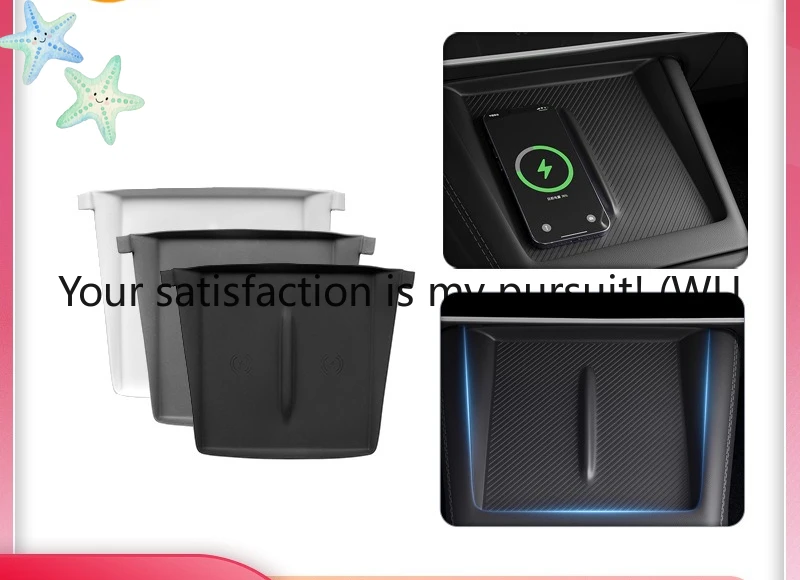 ZOCI - Convient pour Tesla Renewal Y/3, coussin en silicone pour commande centrale, antidérapant et anti-rayures, accessoires intérieurs de voiture