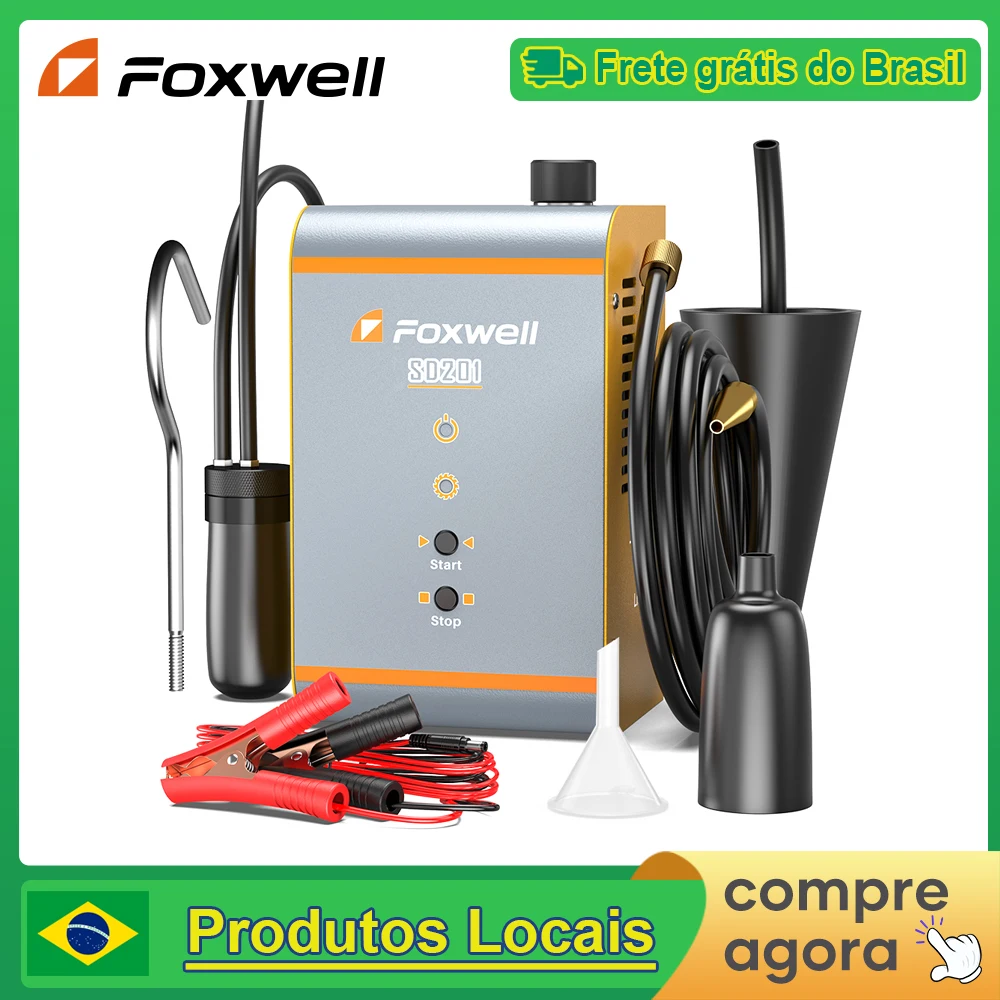 FOXWELL SD201 Auto Smoke Machine Built-in Air Pump Evap Smoke Machine Leak Detector Fuel Pipe System Vacuum Leak Smoke Tester