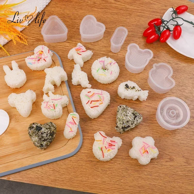 DIY Sushi Mold Onigiri Rice Ball Food Press Triangular Sushi Maker Mold Sushi Kit Japanese Kitchen Bento Accessories