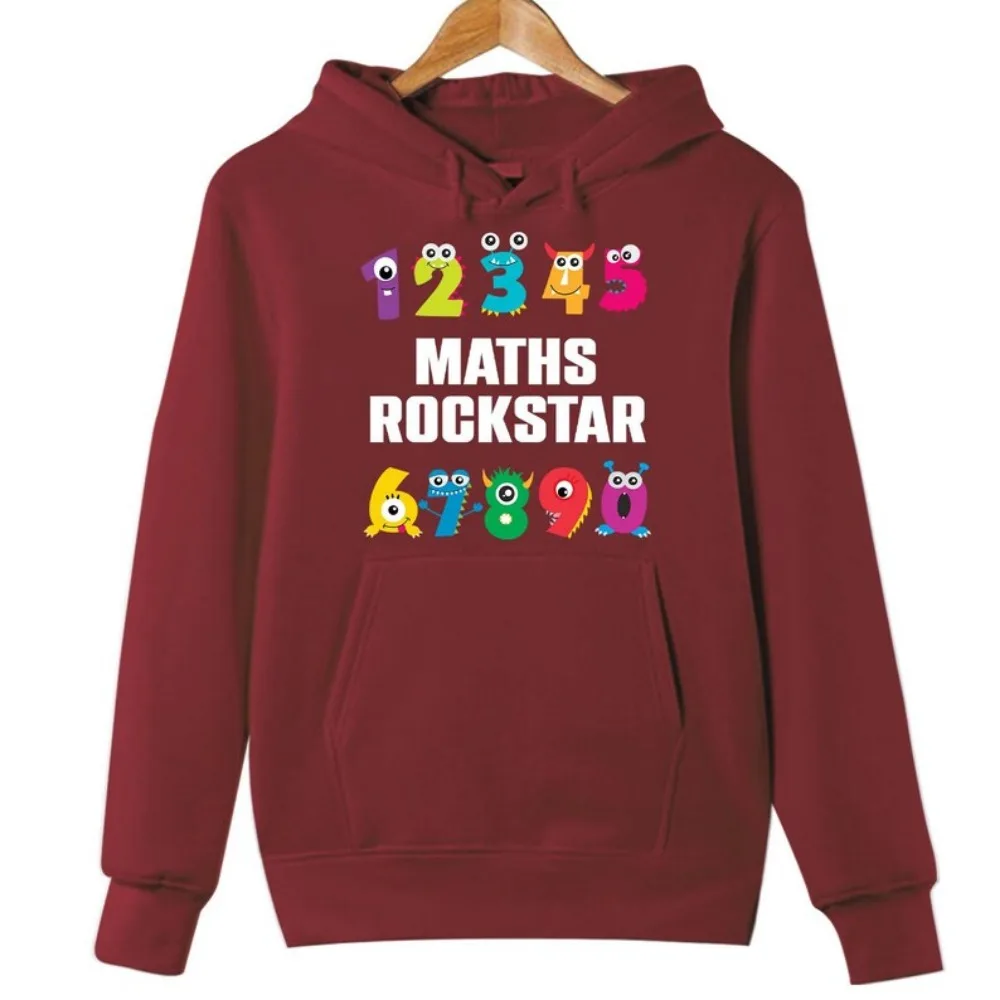 Desain Bertema Hari Angka untuk Hadiah Edukasi Hari Literasi Nasional Remaja Dewasa Pecinta Matematika Pullover Drop Shoulder Tracksuit