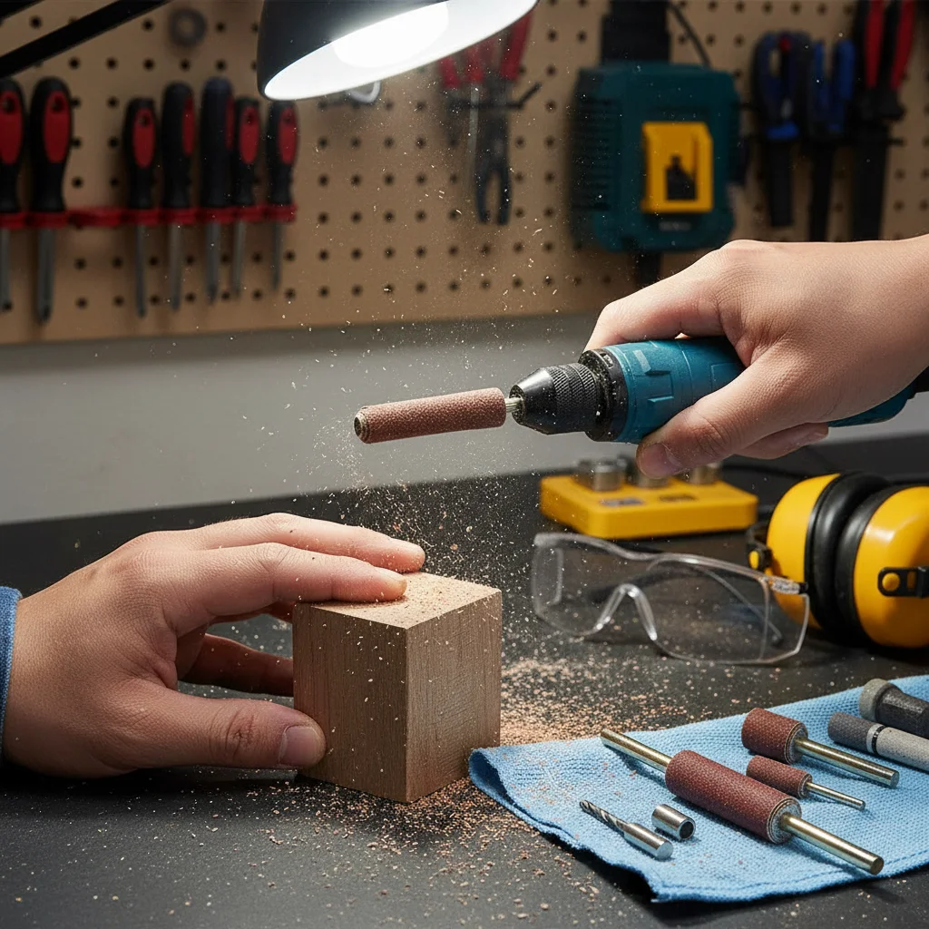 Cylindrical Head Stick Abrasive Drill Accessories Grinding Sanding Bands Sand Paper Steel Shank Sandpaper