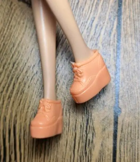 High Heels Puppe flache Füße Schuhe weiße Stiefel Geschenke Zubehör für Ihre 1/6 Barb Puppen TpQ88 – Detail 26
