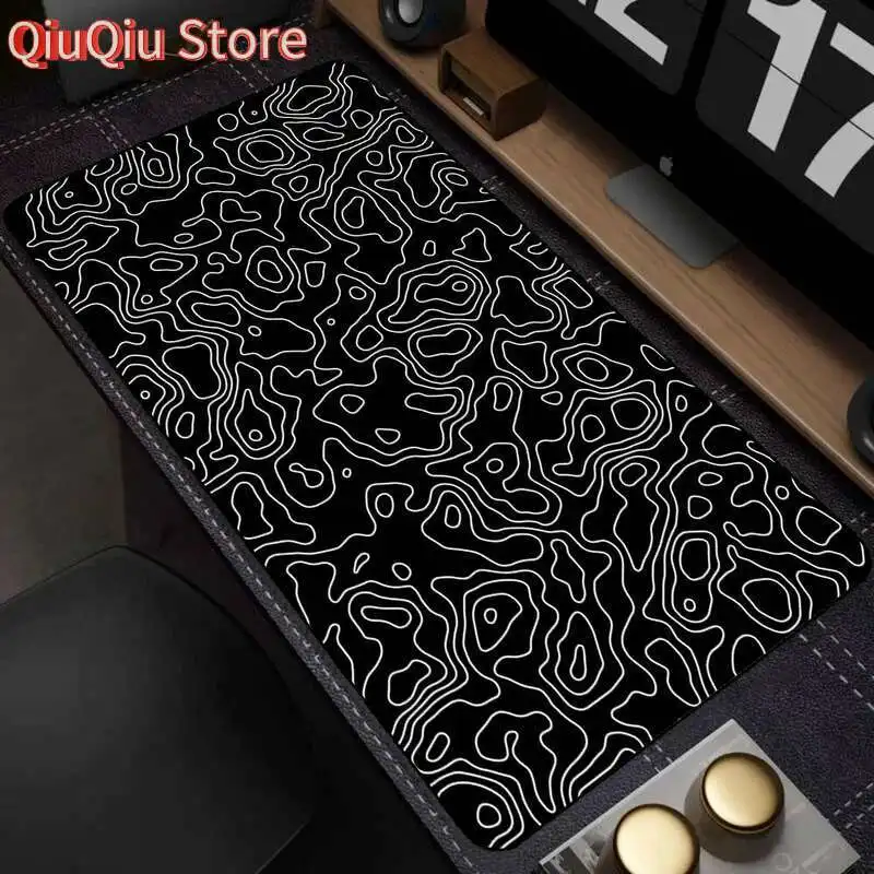 لوحة الماوس 100x50 خطوط الطبوغرافية لوحات ماوس الكمبيوتر الألعاب ستراتا السائل لوحة ماوس كبيرة كبيرة حصيرة لوحة المفاتيح ألعاب ماوس الوسادة Xxl #1