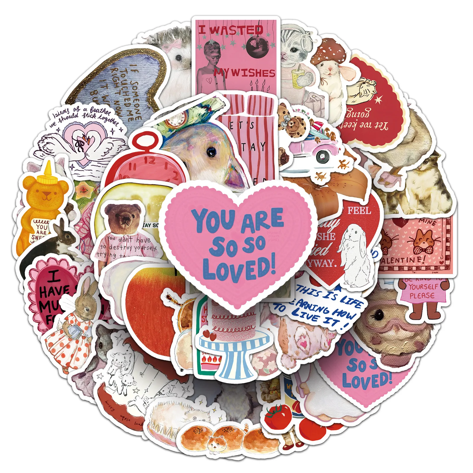 10/50 SZTUK retro wzór koszulki kreskówka świeży styl dziewczęcy styl ins dekoracja naklejka wodoodporna na telefon komórkowy Zabawka dla dzieci