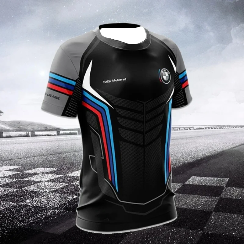 

2025 Summer Men's BMW Short Sleeved Cycling Shirt Breathable Mountain Bike Cycling Short Sleeved BMW 3D Printed Comfortable Top