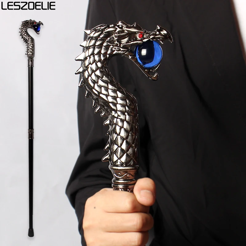 Luxury Dragon-Head Royal Blue Ball Detachable Walking Cane Men Party Fashion Walking Stick Women Decorative Walking Stick