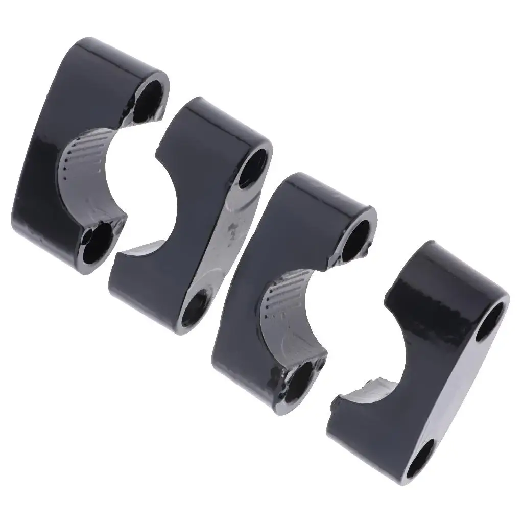 1 Pair New Black Universal CNC Aluminum Riser Mount 22mm