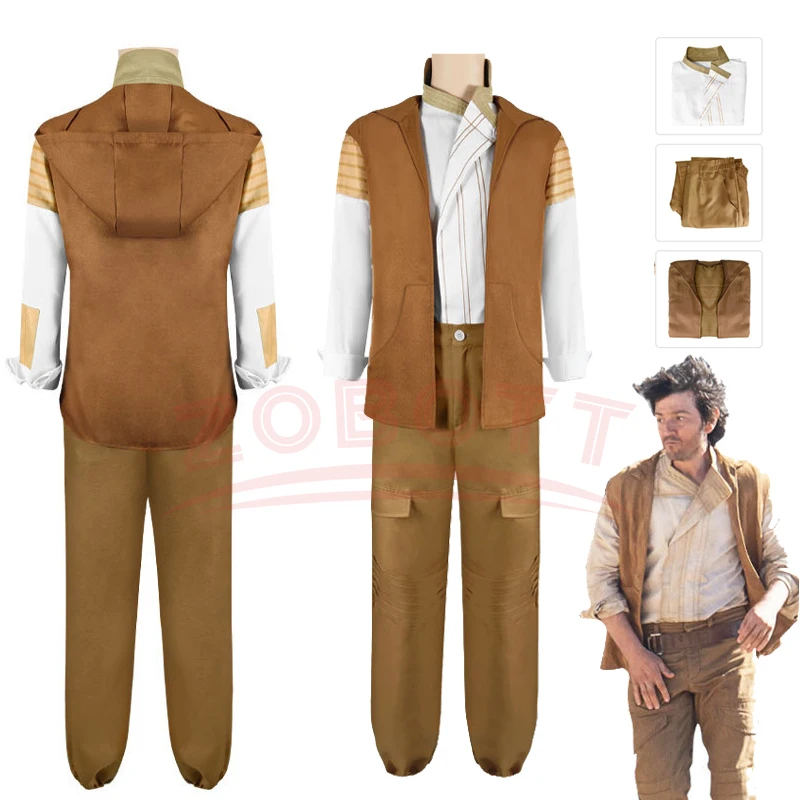 

Anime SW Andor Cosplay Costume Man's Pants Vest Top Suit Halloween Party Stage Show Cassian Andor Uniform