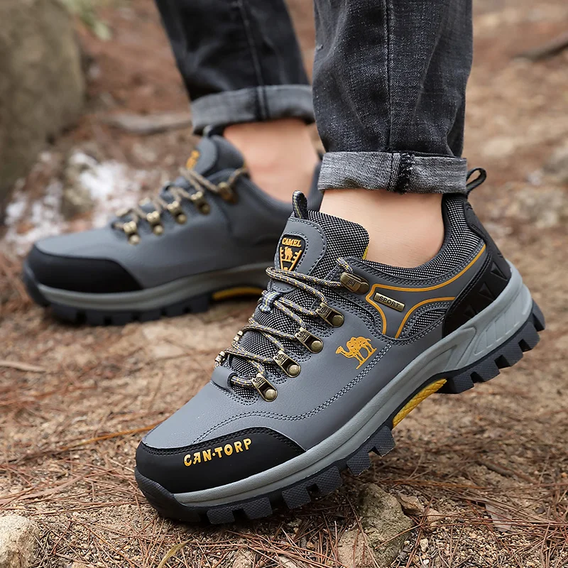 

Outdoor Walking Sneakers Men Hiking Shoes Non-slip Mountain Shoes Men's Trekking Shoes Rock Climbing Shoes Trainers Plus Size 46