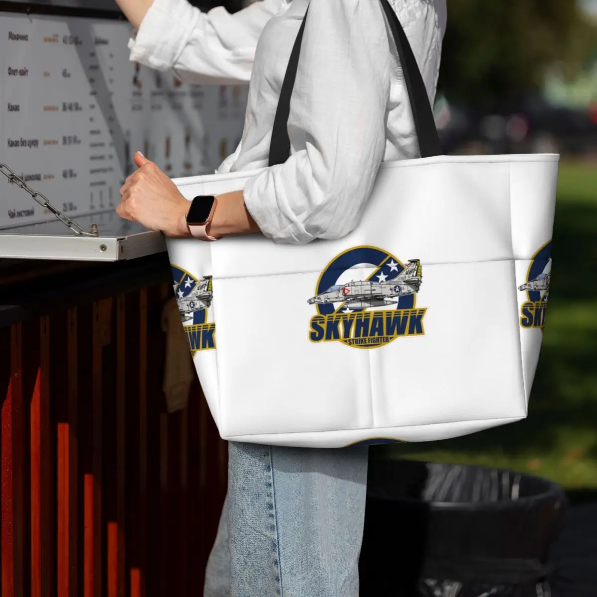 

VMA-223 A-4 Skyhawk Beach Tote Bag Sport Gym Yoga Duffle Large Tote Bag Women Travel Bag Fitness bag