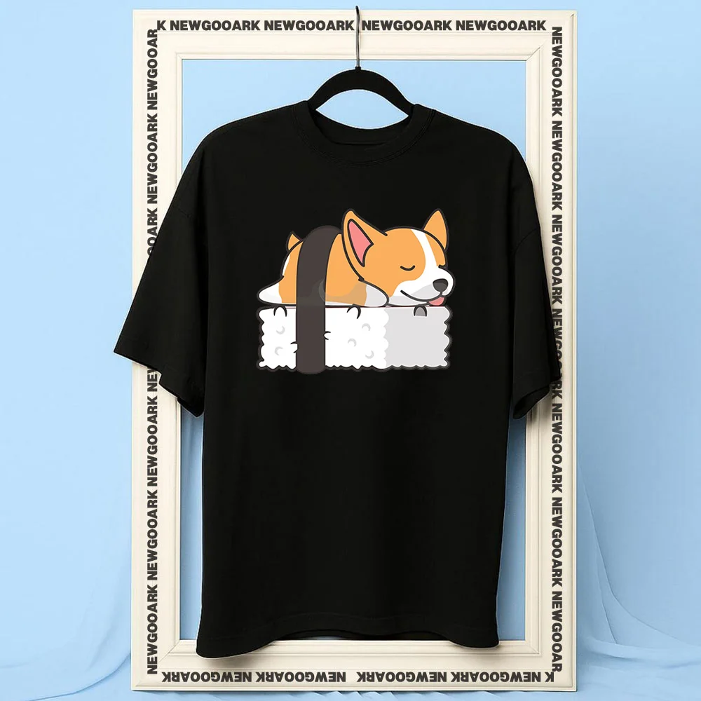 Corgi SushiT-shirt Woman Man Summer Cotton Graphic T Shirts Adult Casual O-neck Short-sleev Breathable couple S-3XL