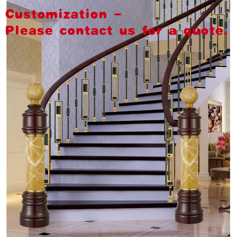 custom.Private Room Stair Handrail Luxury Design American Style Stair Guardrail Easy Installation Stair Railing