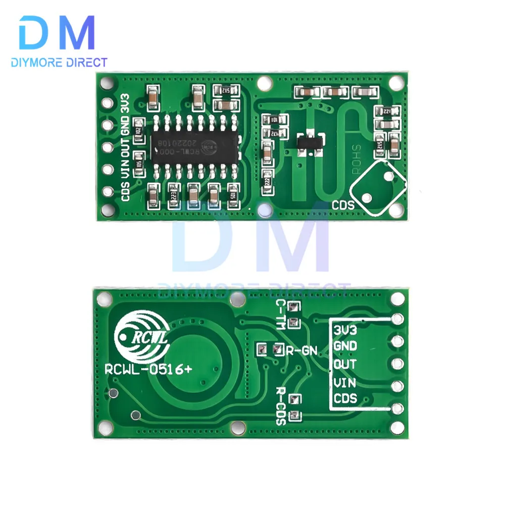 Módulo de interruptor de Sensor de Radar de microondas, RCWL-0516, inducción corporal, 3,3-25V