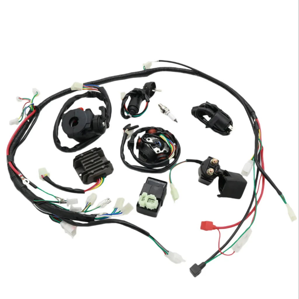 Complete Wiring Harness Kit Electrics Wire Loom For GY6 150cc 139QMB 152QMI 157QMJ Scooter Moped ATV