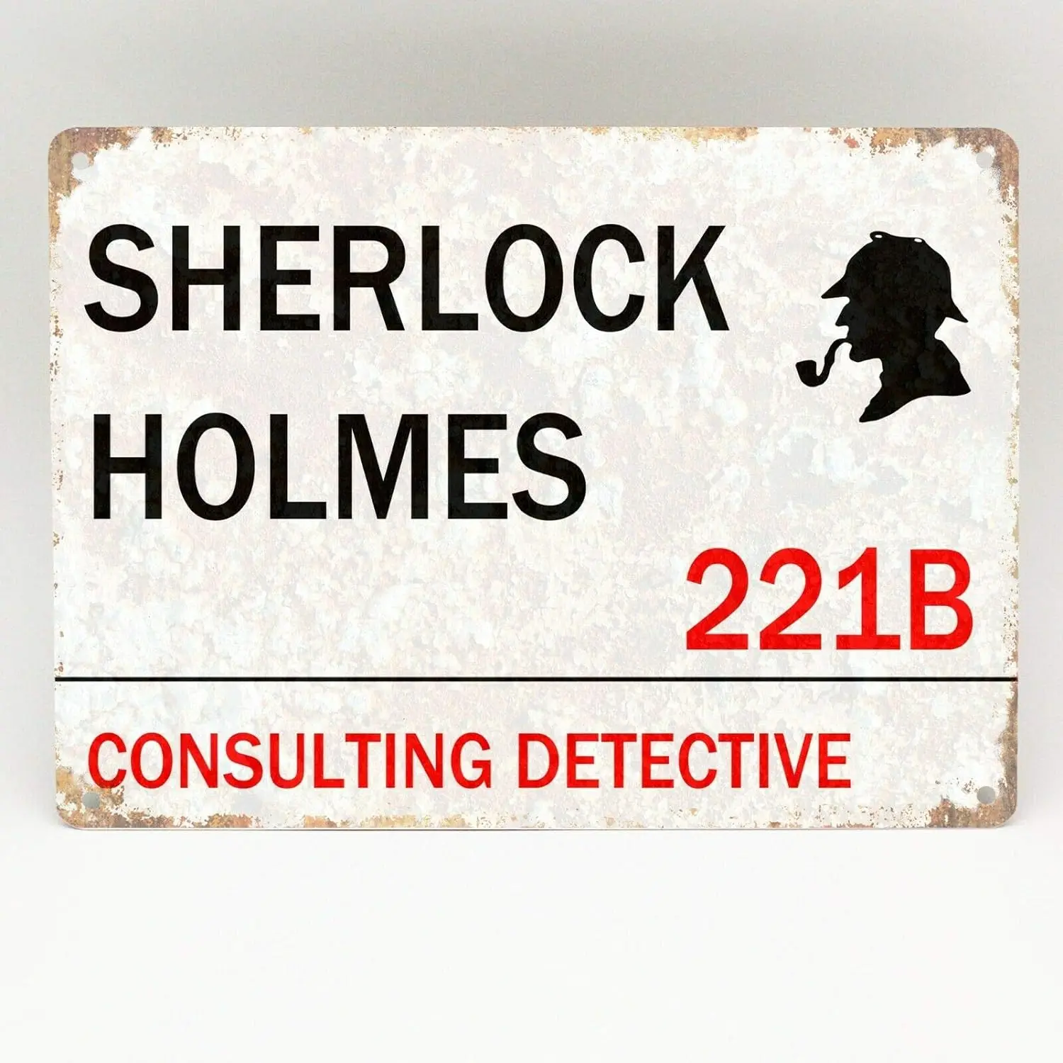 Novelty Metal Tin Sign ; for London Door Study Vintage Plaque 221B Baker Street Aluminum Garden Yard Signs Christmas Birthday Gi