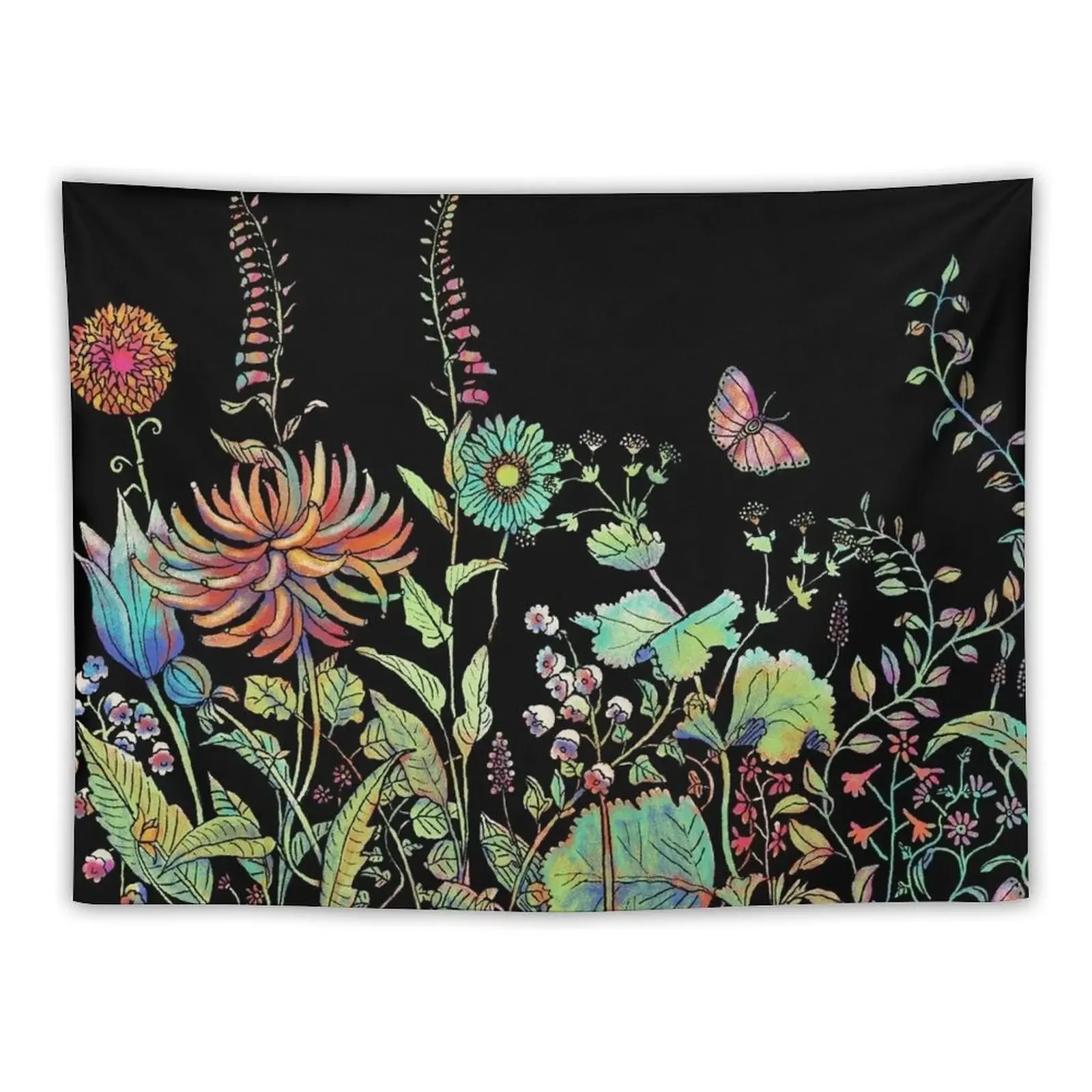 

night garden Tapestry Room Decore Aesthetic Decorative Paintings Decor Home Outdoor Decor Tapestry
