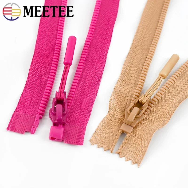 2/5Pcs Meetee 5# Resin Zipper Close-End 15/18/25cm Open-End 40-80cm Zippers Repair Kit Clothes Sewing Closures Zip Accessories