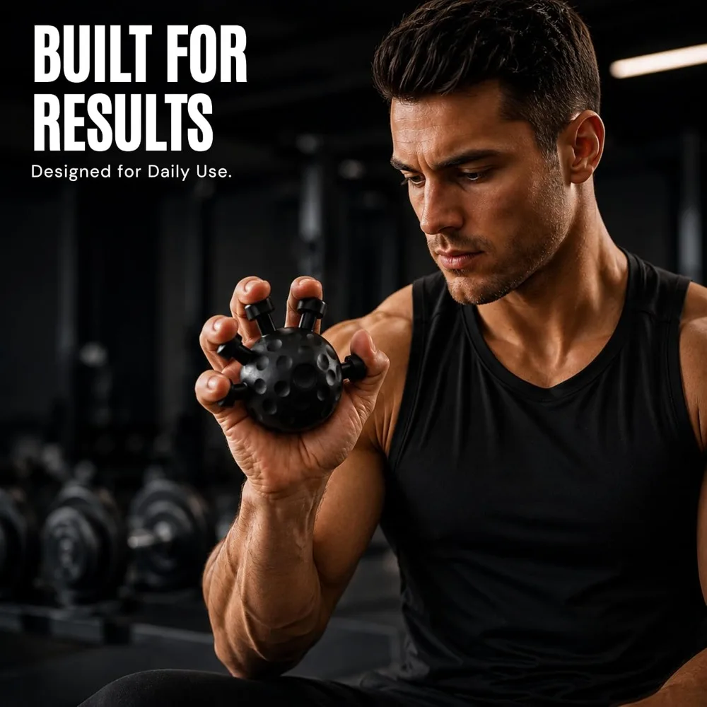 45lb Hand Grip Strengthener 5 Finger Exerciser Forearm Wrist Trainer Spring Press for Climbing Guitar Athletes Rehab Equipment