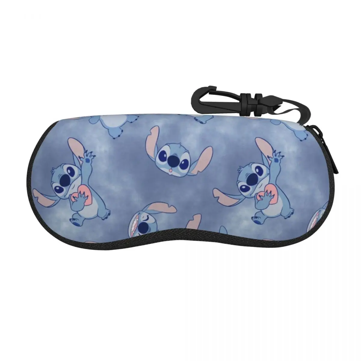 Stitch And Angel Glasses Case Travel Reading Protector Anti-Pressure Eyewear Container